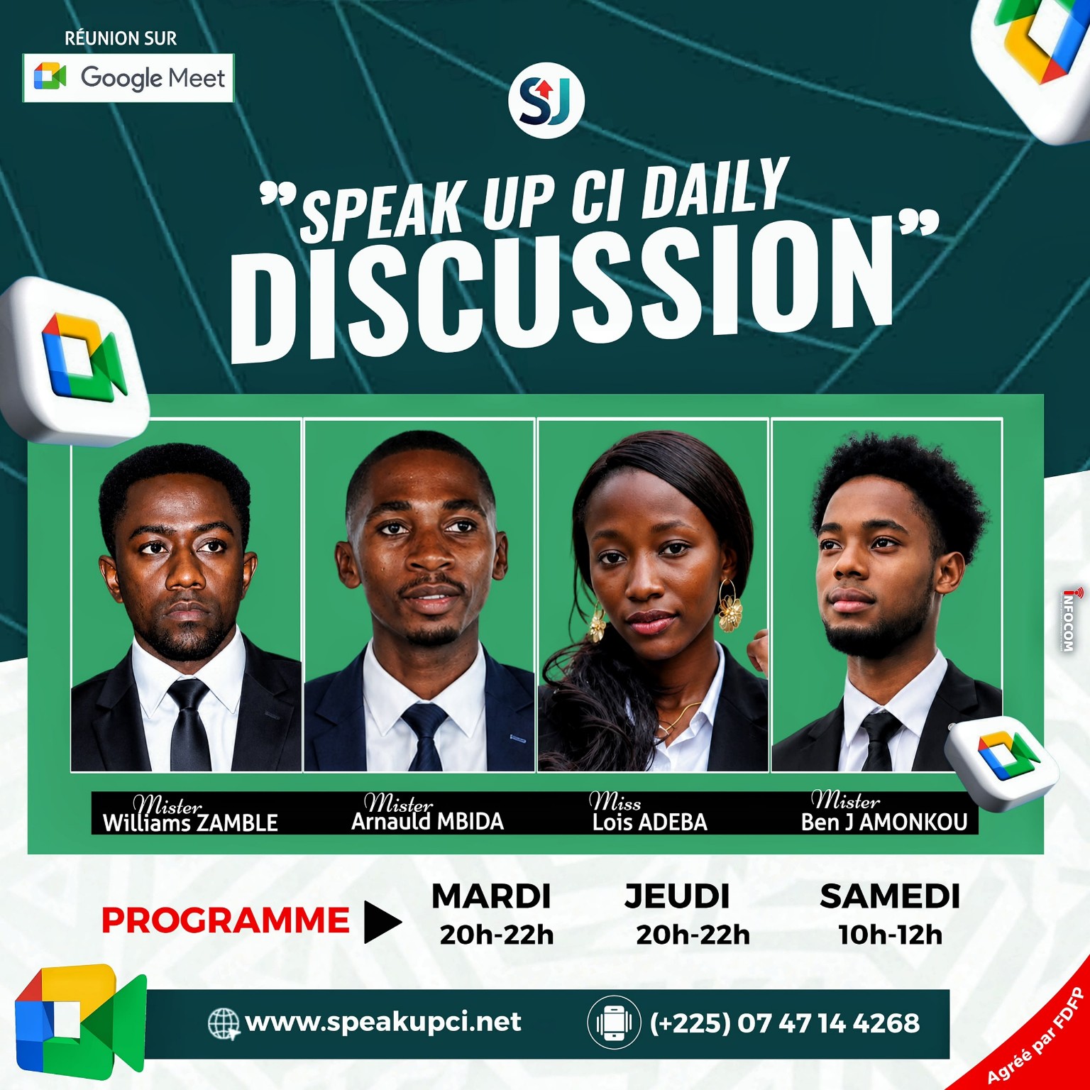 Affiche officielle Speak Up CI Daily Discussion